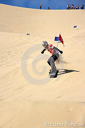 The sand boarding world cup Editorial Stock Photo