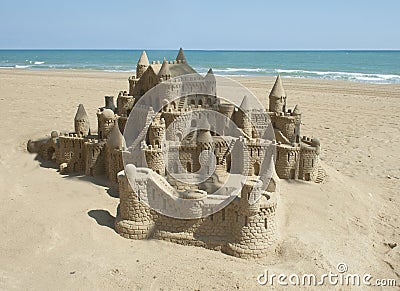 Sand castle Stock Photo