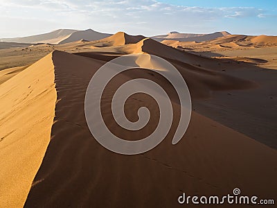 Sand dune ridge in vast desert Stock Photo