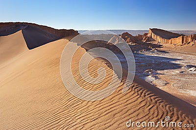 Sand dune in Valle de la Luna, Atacama Desert, Chile Stock Photo