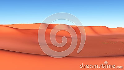 Sand dunes Cartoon Illustration