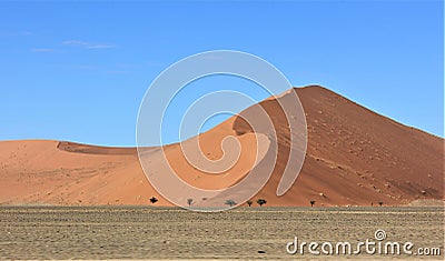 Sand dunes at Deadvlei Namibia. Stock Photo