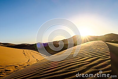 sand dunes in the desert, photo as background Stock Photo