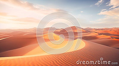 Sand Dunes. Desert Landsape At Sunset Stock Photo