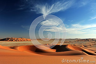 Sand dunes in Rub al Khali desert Stock Photo