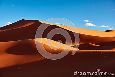 Sand dunes in the Sahara Desert, Merzouga Stock Photo