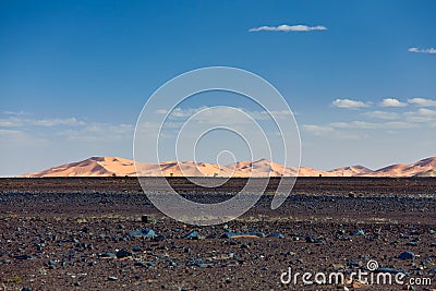 Sand dunes in the Sahara Desert, Merzouga Stock Photo