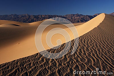 Sand dunes sunset Stock Photo