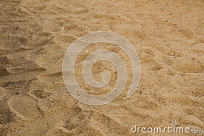 Sand With Footsteps Stock Photo