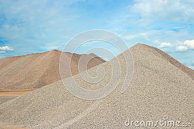 Sand heaps Stock Photo