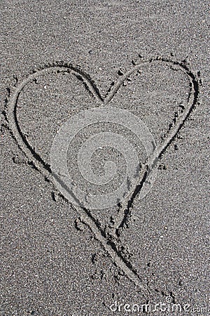 Sand Heart Stock Photo