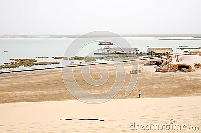 Sand Lake in China Editorial Stock Photo