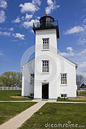 Sand Point Lighthouse - Stock Photo