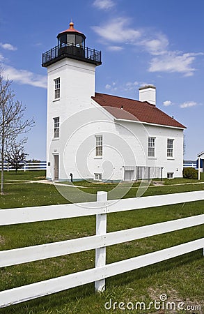 Sand Point Lighthouse Stock Photo