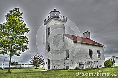 Sand Point Lighthouse Stock Photo