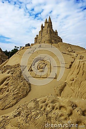 Sand Sculpture Editorial Stock Photo