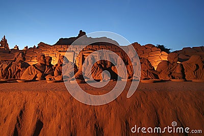 Sand sculpture Stock Photo
