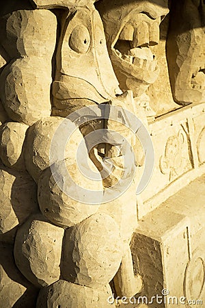 Sand sculpture of Donkey Editorial Stock Photo