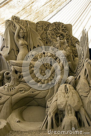 Sand Sculptures - Pier Delle Vigne Editorial Stock Photo