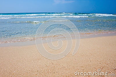 Sand sea beach on a sunny day Stock Photo