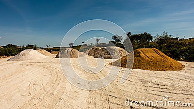 Sand shingle rubble Stock Photo