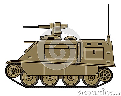 Sand small armored vehicle Vector Illustration