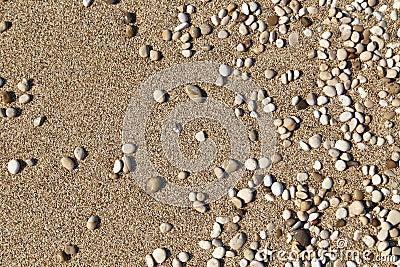 Sand and small pebbles Stock Photo