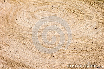Sand is smoothed in the holes Stock Photo