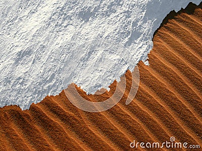 Sand and snow - the wonders of a desert in Egypt Stock Photo