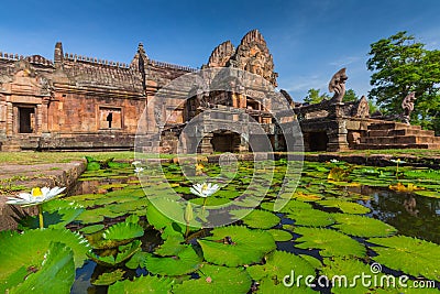 Sand stone castle, phanomrung in Buriram province Stock Photo