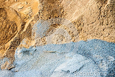 Sand and stone for construction Stock Photo