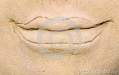 Sand stone mouth Stock Photo