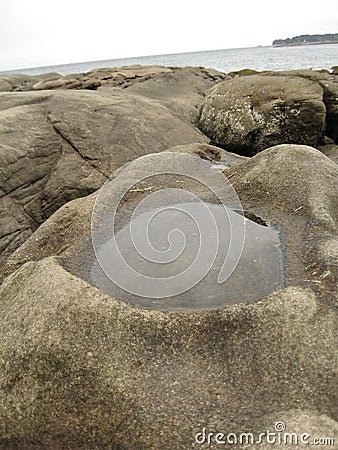 Sand stone puddle Stock Photo