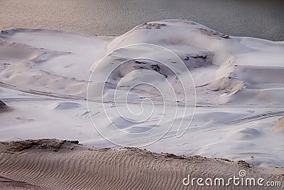 Sand texture in the desert. Sand waves Stock Photo