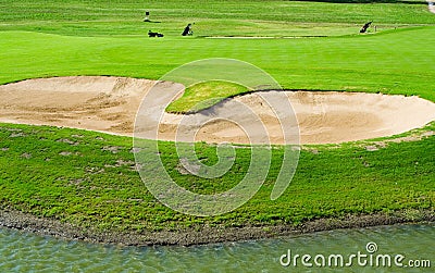 Sand traps Stock Photo