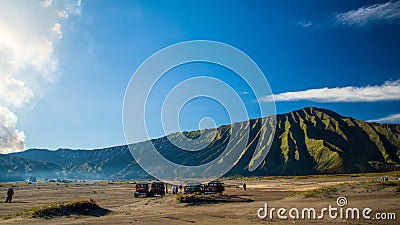 the sand whispers in the middle of a beautiful hill Stock Photo