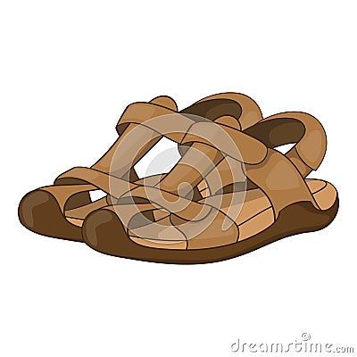 Sandals icon, cartoon style Cartoon Illustration