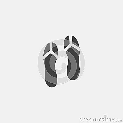 sandals icon Cartoon Illustration