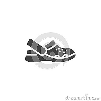 Sandals shoe vector icon Vector Illustration
