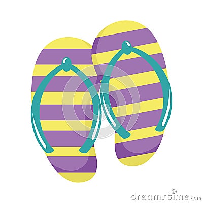 sandals summer accessory Vector Illustration