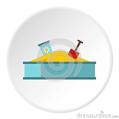 Sandbox icon circle Vector Illustration