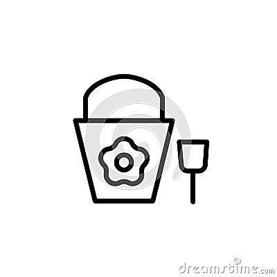 sandbox icon thin line black on white background Stock Photo