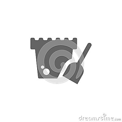 Sandcastle, beach shovel icon. Simple vector summer icons for ui and ux, website or mobile application Stock Photo