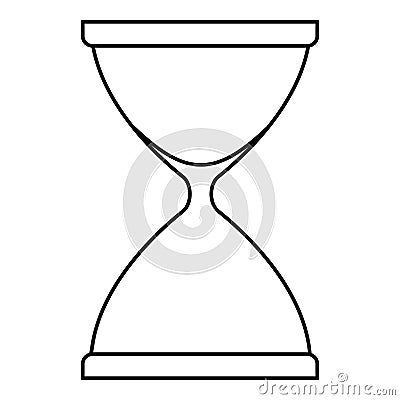 Sandglass icon, outline style Vector Illustration