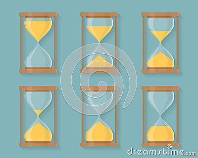 Sandglass Icons Vector Illustration