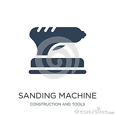 sanding machine icon in trendy design style. sanding machine icon isolated on white background. sanding machine vector icon simple Vector Illustration