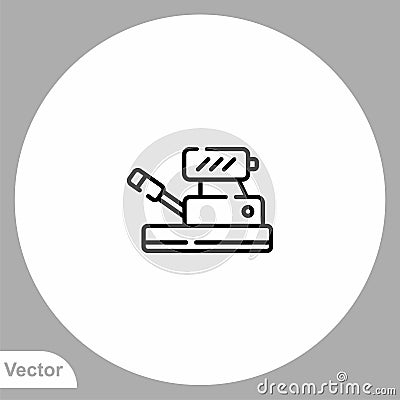 Sanding machine vector icon sign symbol Vector Illustration