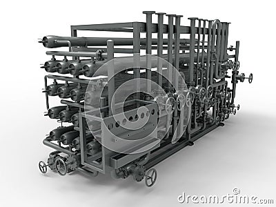 Sanding production line Cartoon Illustration