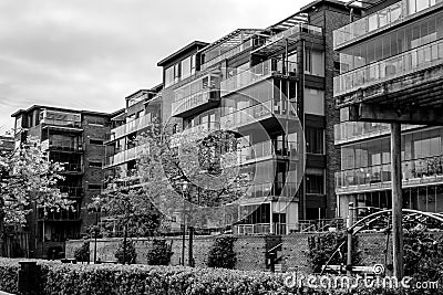 Luxury Waterside Apartment Development Downtown Sandnes Norway With No People Editorial Stock Photo