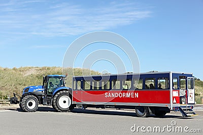 The sandormen tractor in Grenen, Denmark Editorial Stock Photo